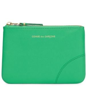 Comme des Garçons Logo-Print Zip-Around Wallet - Green