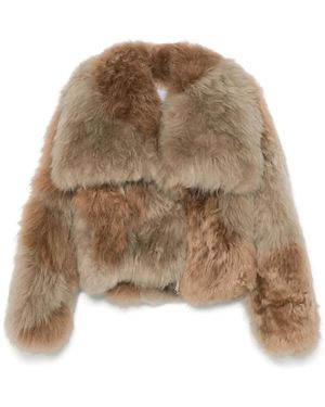 The Attico Two Tone Jacket - Natural