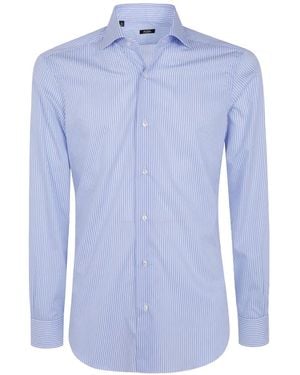 Barba Napoli Striped Cotton Shirt - Blue