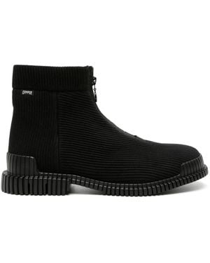 Camper Stivali Pix Tencel Con Zip - Nero