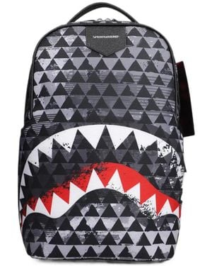 Sprayground Sac À Dos Shark Mouth À Imprimé Géométrique - Blue