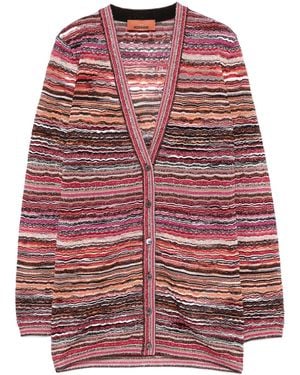 Missoni ストライプ カーディガン - レッド