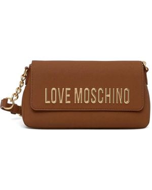 Love Moschino Logo-Letttering Cross Body Bag - Brown