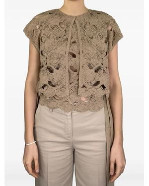 Kangra Blusa De Punto Calado - Neutro