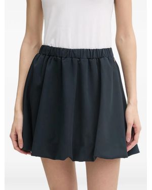 GAUDI Bubble-Hem Elasticated-Waist Mini Skirt - Black
