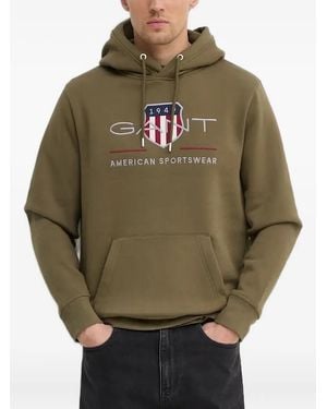 GANT Hoodie mit Logo-Stickerei - Grau
