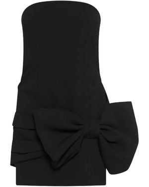 Marella Bow-Embellishment Strapless Mini Dress - Black