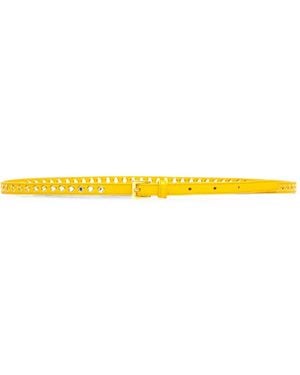 Prada Skinny Eyelet Belt - Yellow