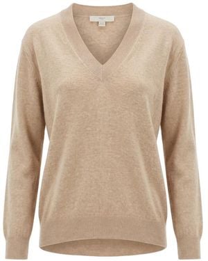 Malo V-Neck Cashmere Sweater - Natural