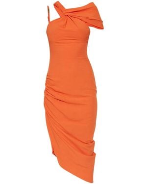 Versace Jeans Couture アシンメトリー ドレス - オレンジ