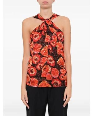 Lanvin Blusa Con Estampado Floral - Rojo