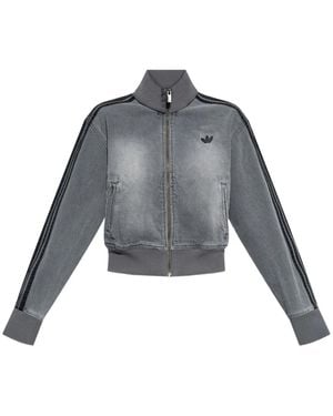 adidas 3-Stripe Denim Jacket - Gray