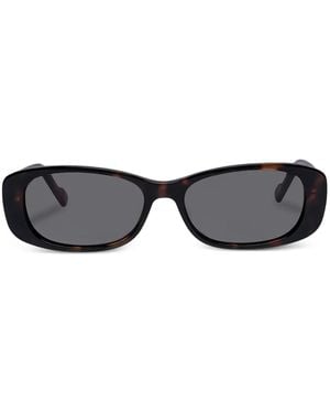 Le Specs Rectangle-Frame Sunglasses - Black