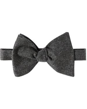 Brunello Cucinelli Cashmere And Silk Lightweight Flannel Bow Tie - Black