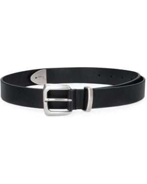 MOLEBO Buckle-Fastening Leather Belts - White