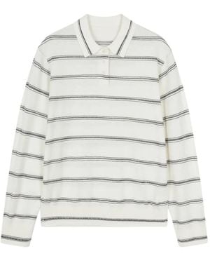 JNBY Striped Polo-Collar Jumper - Grey