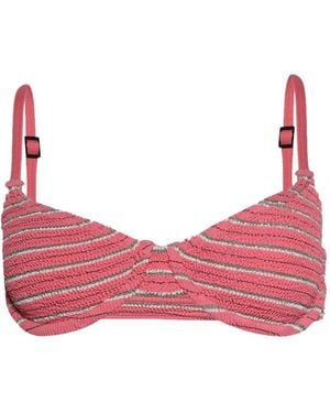 Bondeye Gracie Striped Balconette Bikini Top - Pink