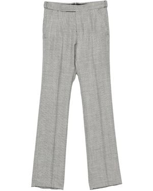 Tom Ford Pantalon Met Visgraat Patroon - Grijs