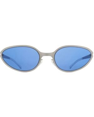 Mykita Lunettes De Soleil Bear À Monture Ovale - Bleu