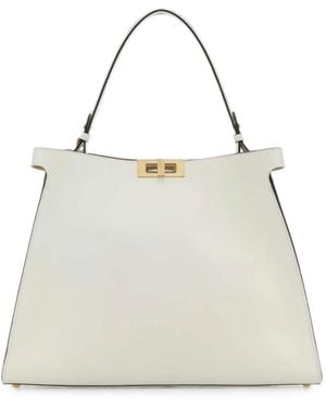 Fendi Borsa A Spalla Peekaboo Grande - Neutro
