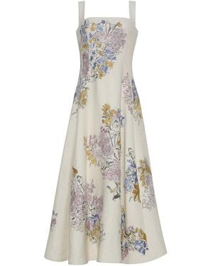 Adam Lippes Bella Midi Dress - White