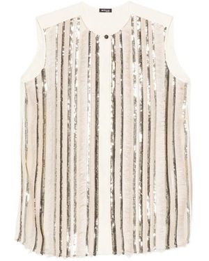 Kiton Sequin-Embellishment Top - White
