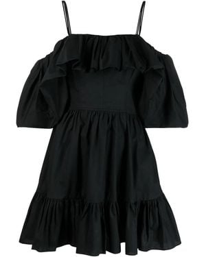 Ulla Johnson Lila Cold-Shoulder Minidress - Black