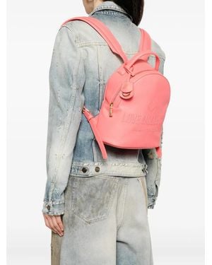 Love Moschino Zaino Con Logo Goffrato - Grigio
