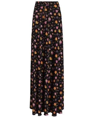 Dolce & Gabbana フローラル マキシスカート - ブラック