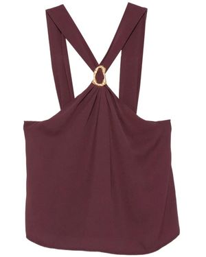 forte_forte Ring Strap Blouse - Purple