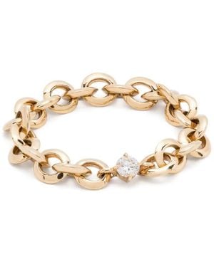 Lizzie Mandler 18Kt Micro Chain-Link Ring - Metallic