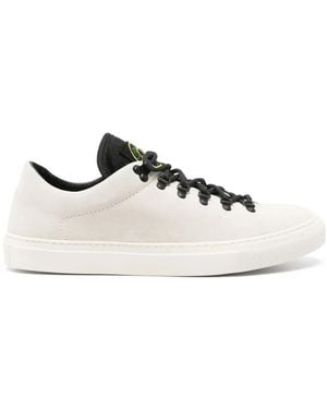 Stone Island Compass-Patch Trainers - Natural