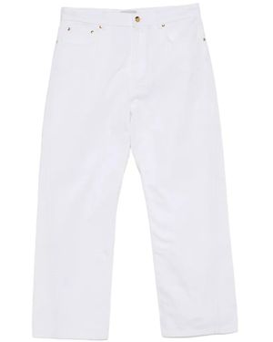 Alberta Ferretti Vaqueros De Algodón - Blanco