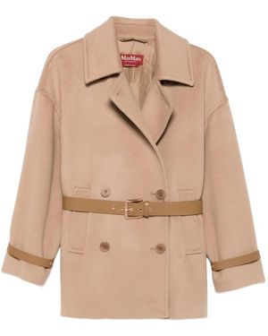 Max Mara Double-breasted belted coat - Natur