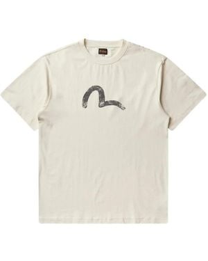 Evisu Kurzärmeliges Ebisu & Seagull T-Shirt - Weiß