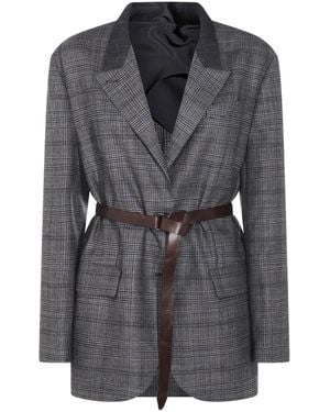 Brunello Cucinelli ベルテッド ジャケット - ブラック