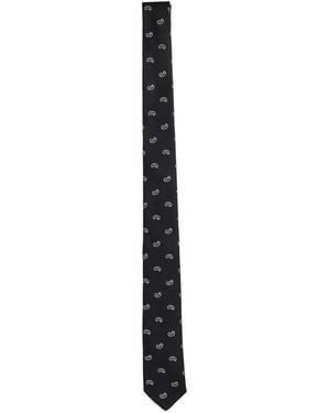 Lardini Cravatta Con Stampa Paisley - Bianco