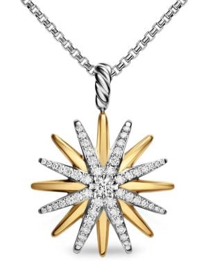 David Yurman Amulette Starburst Ornée De Diamants - Blanc