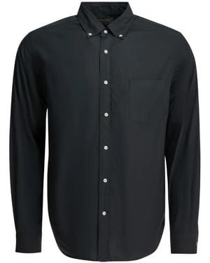 Beams Plus Button-Down Chest-Pocket Shirt - Black