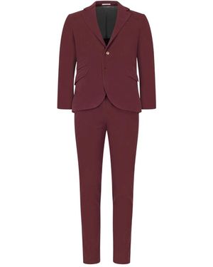 Brunello Cucinelli Pleated Suit - Red