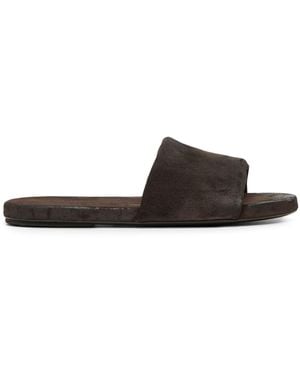 Marsèll Suede Flat Slides - White