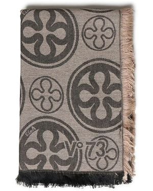 V73 Écharpe À Logo En Intarsia - Grey