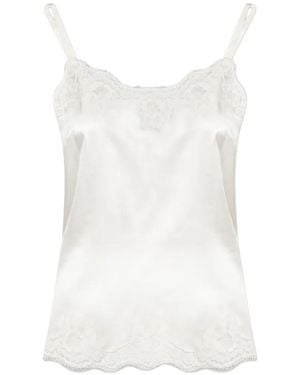 Dolce & Gabbana Laced pyjama top - Weiß