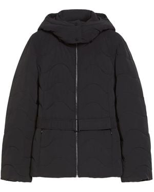 Pennyblack Quilted Hooded Belted Coat - Black