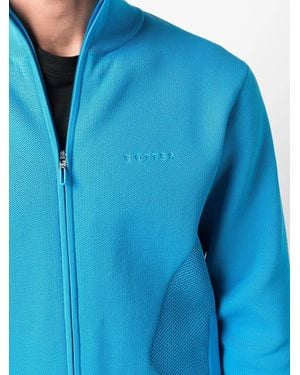 BOTTER Embroidered-Logo Zip-Up Sweatshirt - Blue