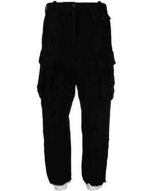 Masnada Cropped Cargo Pants - Black