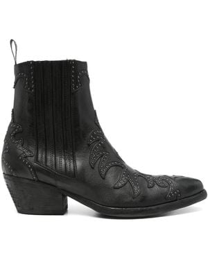 Sartore Botines de piel con tacón de 50 mm - Negro