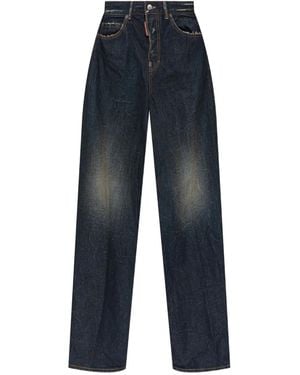 DSquared² Faded-Knee Jeans - Blue