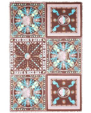 Ganni Printed Scarf - White