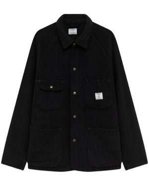 Roy Rogers Chore Melton Shirt Jackets - Black